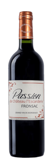 La Passion, second vin du Château l'Escarderie en appellation AOC Fronsac